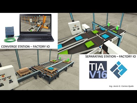 Separating station Factory IO - Programacion completa Tia Portal