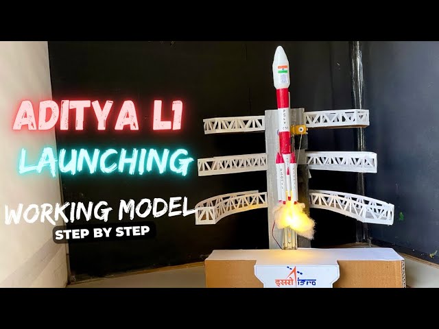 Aditya L1 model making for school project working model #science working model #diy NakulSahuArt class=