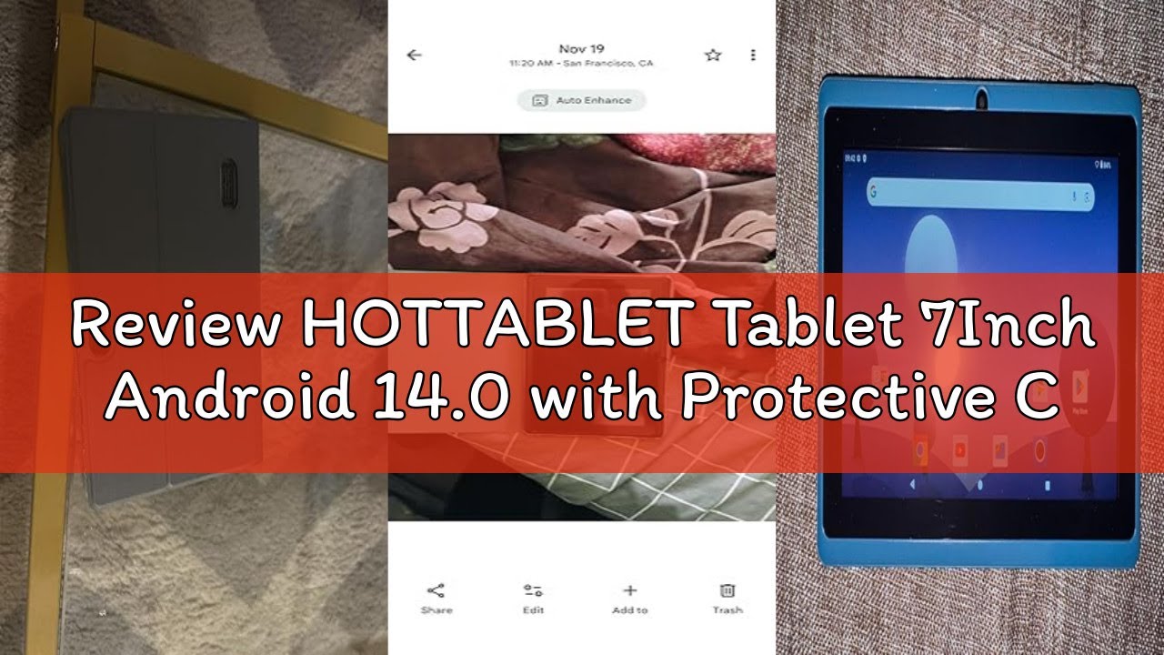 Review HOTTABLET Tablet 7Inch Android 14.0 with Protective Case, 8GB(4+4GB Expand) RAM+ 32GB ROM, IP