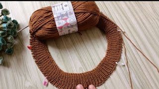 Yaprak Desenli Örgü Kazak Süveter Modeli 1