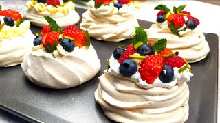 Пирожни Павлова - Бисёр Осон - Зеби Дастархони Ид -  | Pavlova Recipe: Mini Cake