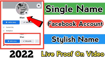 How to Make Single Name Facebook Account | Single Name FB Account Trick |Single Name Fb Id Kesy Bnay