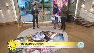 Marcus valskola - valaffischernas dolda budskap - Nyhetsmorgon (TV4)