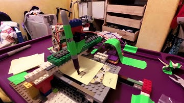Lego XY Plotter Prototype 10 - Manual mode with sharpie and servo