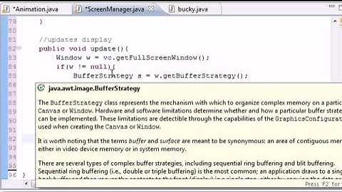 18   Java Game Development   18   Updating Display and Restore Screen