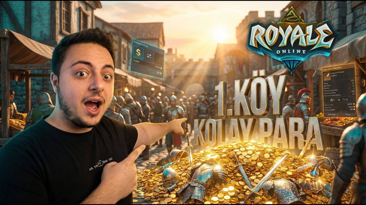 ROYALE ONLİNE TEOS 1.KÖY +BASMA İTEMİ PARA MADENİ rehber #part9