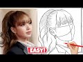How To Draw Blackpink Lisa Drawing Blackpink Drawing Lisa 