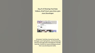 Day 4: Must-Watch YouTube Channel for Java Developers! 🚀 #javadeveloperjobs