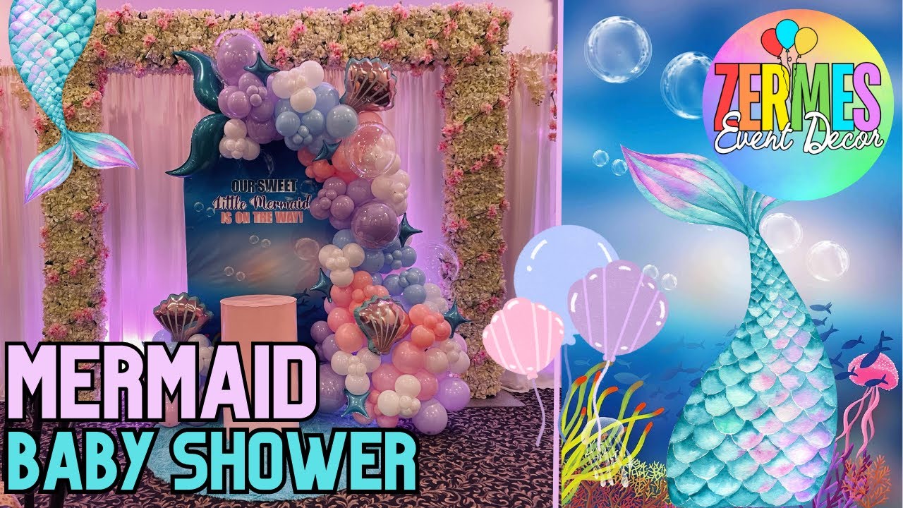 “Our sweet little mermaid is on the way” babyshower setup | Zermes Event Decor