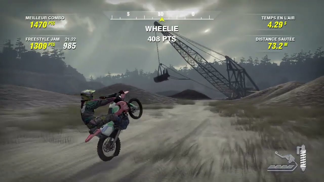 MX vs  ATV Alive freeride test wheeling (secret bike)