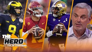 Colin's NFL mock draft: J.J. McCarthy to Vikings, SeahawksMichael Penix, Caleb Williams | THE HERD