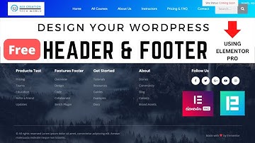 How To create Header And Footer Using Elementor Prov4 Free | 2023 #elementor #elementor #aexcreation