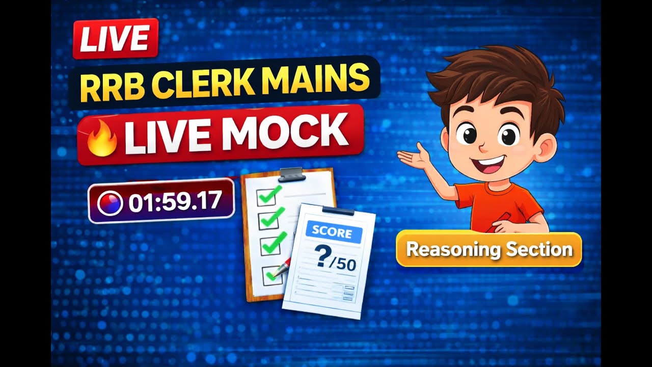 RRB CLERK LIVE MOCK TEXTBOOK REASONING SECTION