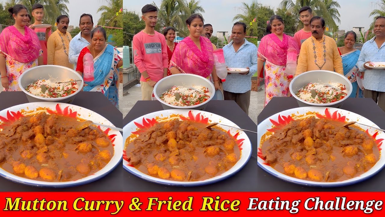 Bottle Flip Contest 🔥| Mutton Curry & Fried Rice Eating Challenge | মজার ভিডিও😛/ SK Challenge Video 