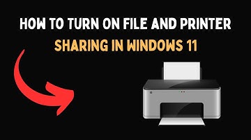 How to Turn On File and Printer Sharing in Windows 11