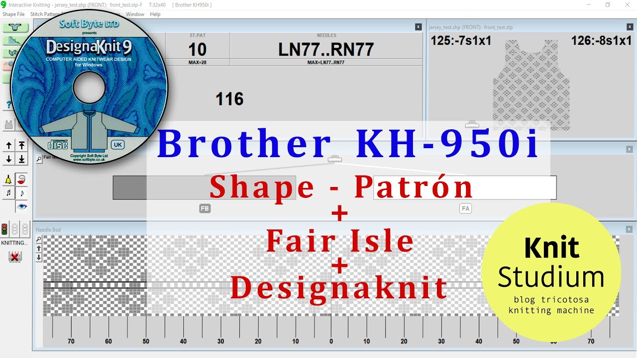 Brother KH-950i (6) Shape/Patrón + FairIsle + Designaknit