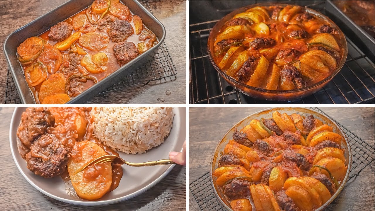 صينيه البطاطس بالكفته علي طريقتي وسر  اضبط الصوص مع طريقه عمل الأرز بالشعريه علي الطريقه المصريه