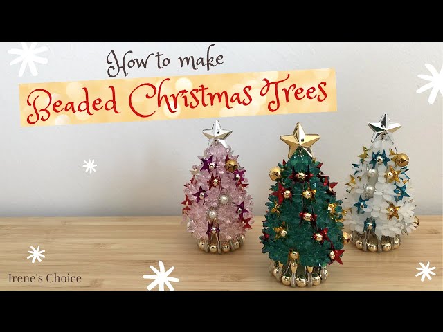 DIY Wire Christmas Tree with Nail Polish and Beads 