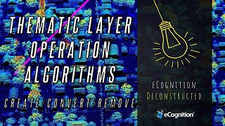 eCognition Deconstructed: Thematic Layer Operation Algorithms Create / Convert / Remove