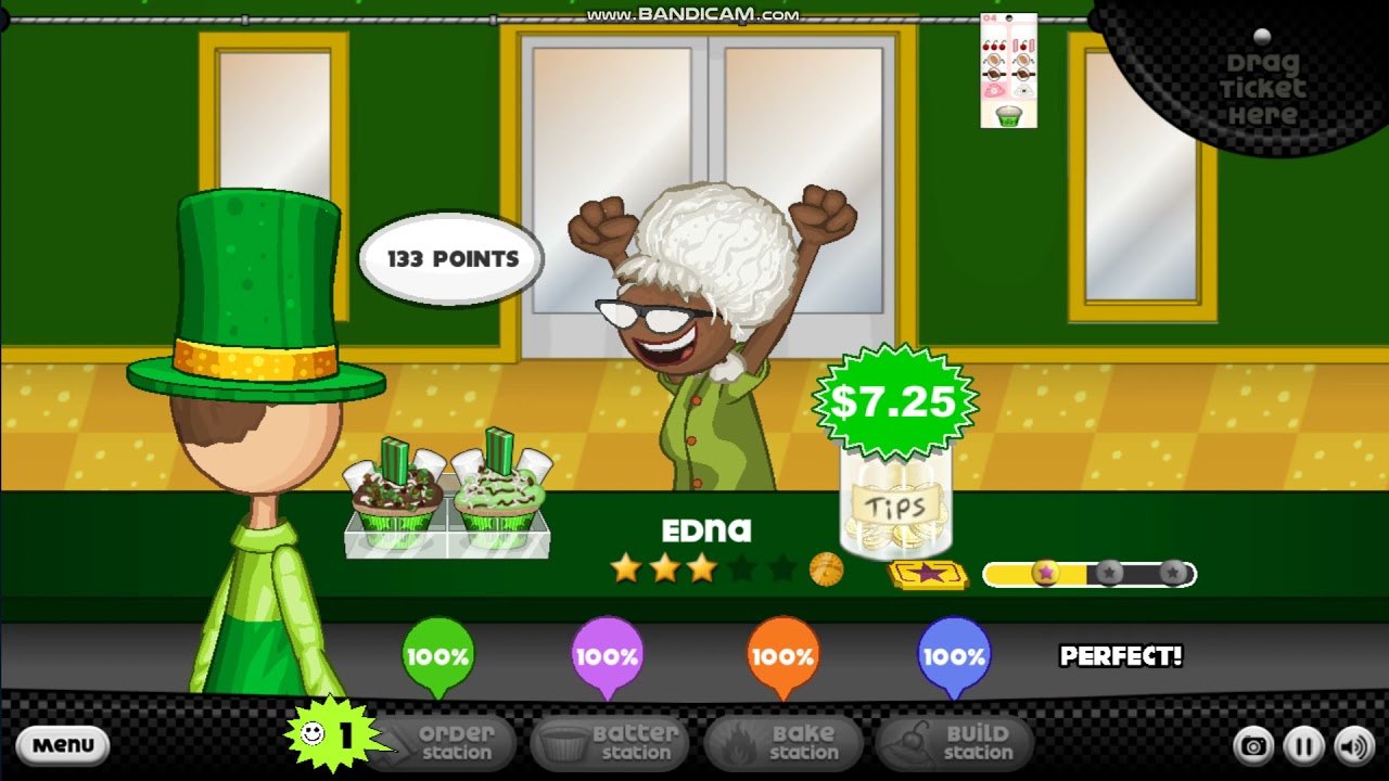 Papa's Cupcakeria HD Rank 13 All St. Paddy's Day Toppings Unlocked