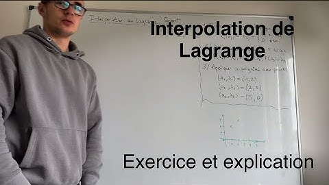 Interpolation de Lagrange : Explication et application