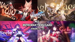 ALL HONKAI: STAR RAIL CHARACTER INTRODUCTION CARD (VERSION 1.0 - 3.0)