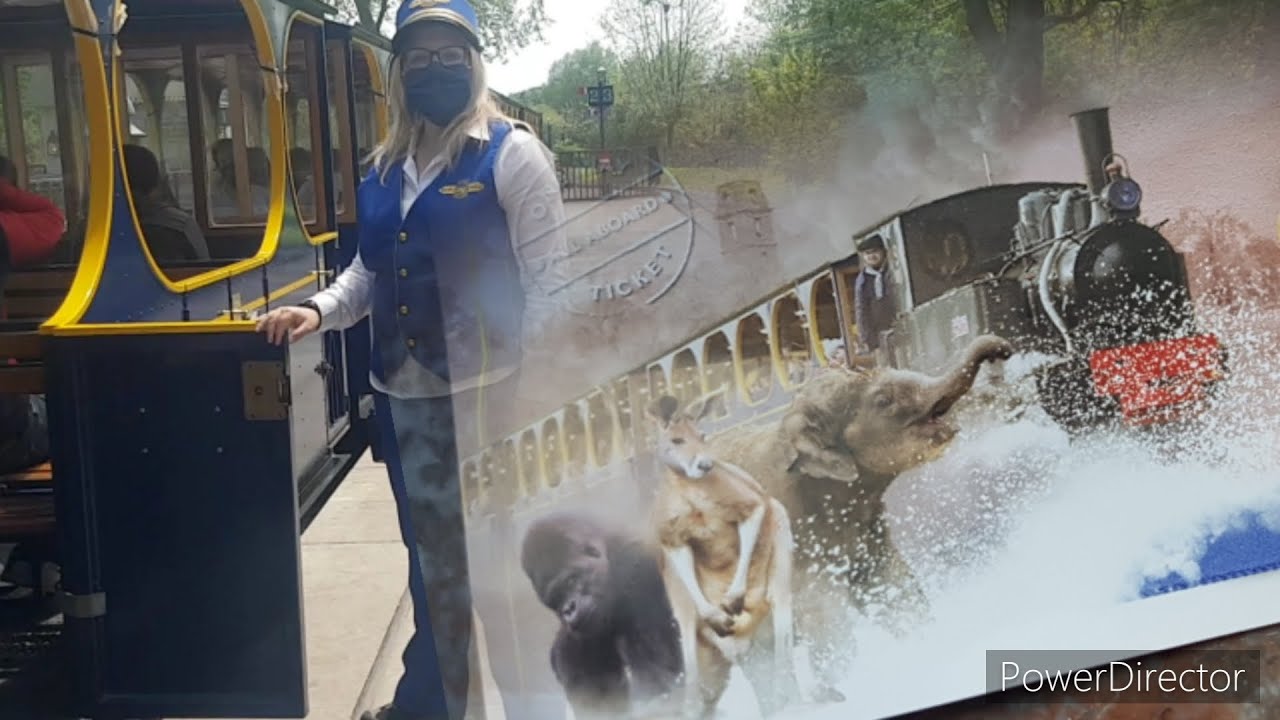 balade  dans le petit train à vapeur de Pairi Daiza