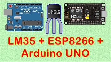 LM35 Temperature Sensor with ESP8266 NodeMCU and Arduino UNO | Som Tips