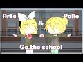 Arte and pollo go to school  enjoy 