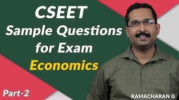 CSEET Sample Questions for Exam - Economics : Part - 02