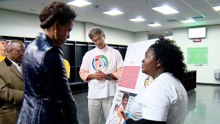 Behind the Scenes: First Lady Michelle Obama at Cape Town Soccer Event