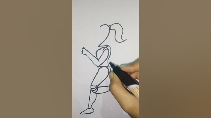 Draw Running Girl using 222 💞 # Easy drawing # short