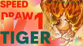 speed-draw 1 : tiger by cetcrow 22 views 1 year ago 5 minutes, 36 seconds