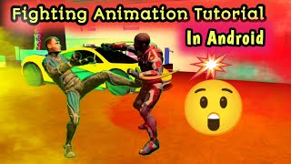 Fighting 3D Animation Between Two Character🤜🤛 || How To Make 3D Fighting Animation In Android || screenshot 5