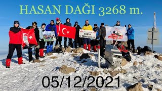 Hasan Daği Zi̇rve Tirmanişi 5 Aralik 2021 Yilankar Rotasi Çikiş Ve İni̇ş