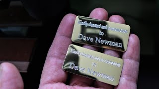 Custom Engraving 2 x Silver Plates Plaques with Engraving