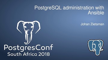 PostgreSQL administration with Ansible