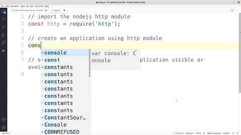 1.1 Hello world HTTP Server | Getting Started | Nodejs