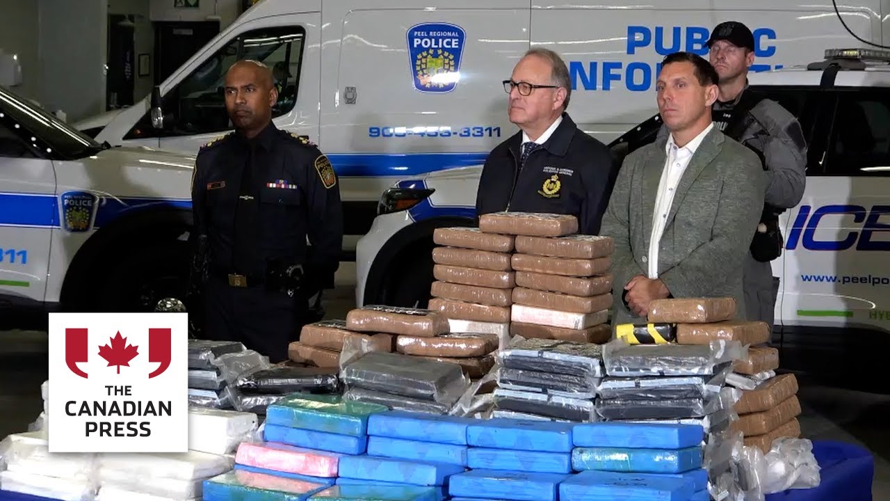 Peel police seize 479kg of cocaine in drug bust - YouTube