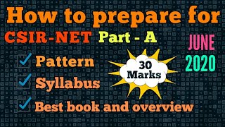 CSIR-NET Part A Preparation June 2020 ||Target 30 marks||😃