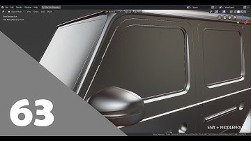 Blender 2.8 Car Modeling Tutorial - Part 63 (Body Glasses Borders)