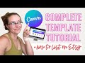Canva Template Tutorial | Complete Canva Workflow | Etsy Template Design