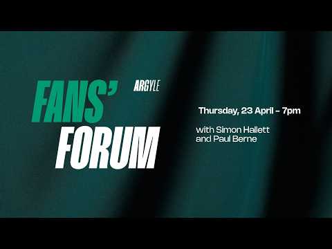 Argyle TV - Plymouth Argyle Fans Forum Live Stream - Thursday 23rd April — live football stream