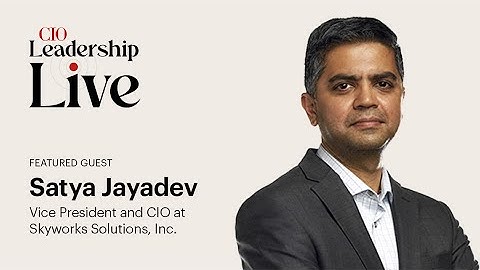Agentic AI, the tech ecosystem, leadership -- all topics covered here with Satya Jayadev