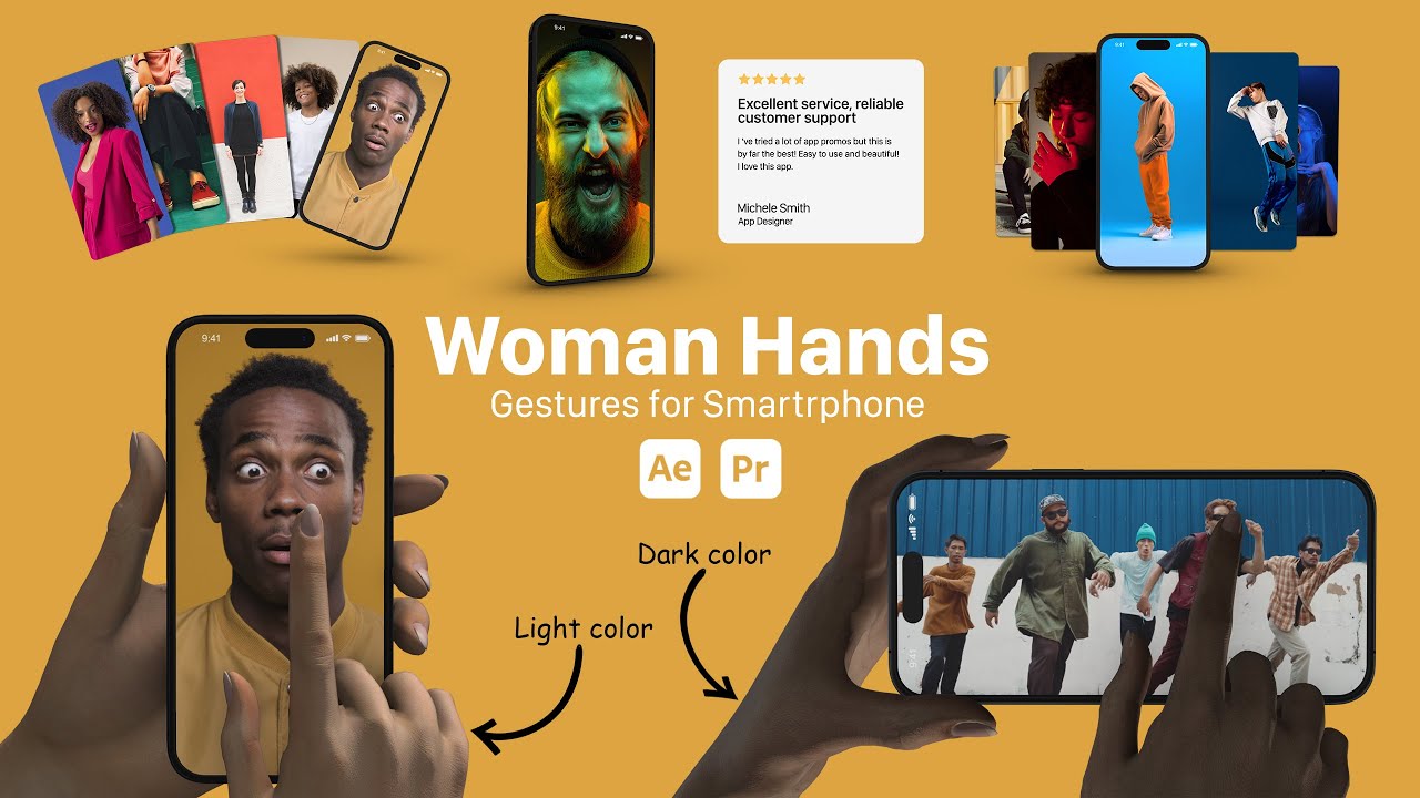 Woman Hand Gesture for Smartphones - Premiere Pro Tutorial - YouTube