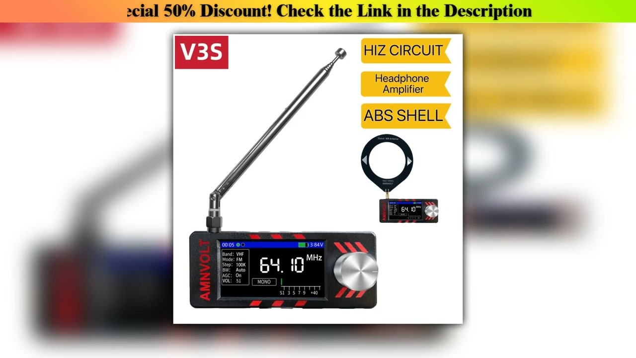 Must Buy AMNVOLT ATS MINI SI4732 Full Band DSP Radio, Pocket Receiver FM AM MW SW SSB, with Headpho