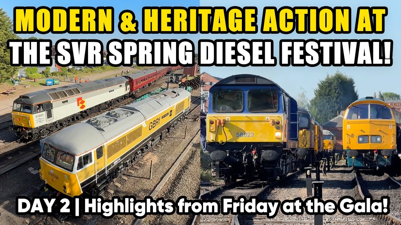 ALL THE ACTION from FRIDAY at the SEVERN VALLEY DIESEL GALA! Ride behind 37706, see 56113 + MORE!