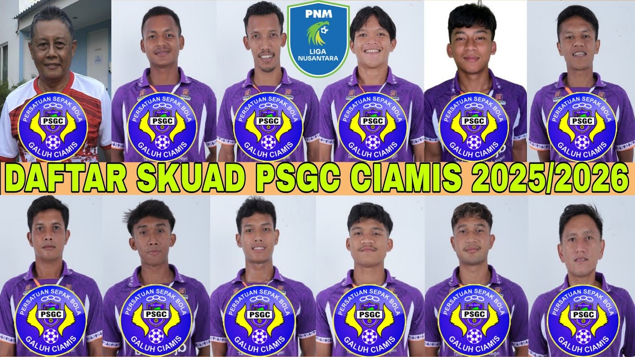 Daftar Skuad PSGC Ciamis Di Liga 3 Nusantara Musim 2025/2026