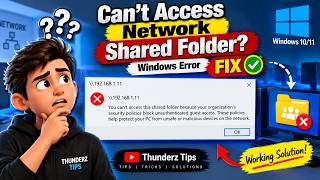 Can’t Access Network Shared Folder Windows Error FIX 🔥