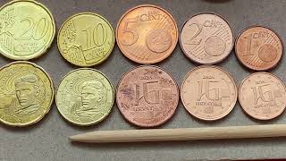 20 10 5 2 1 cents Croatia coins 2025 